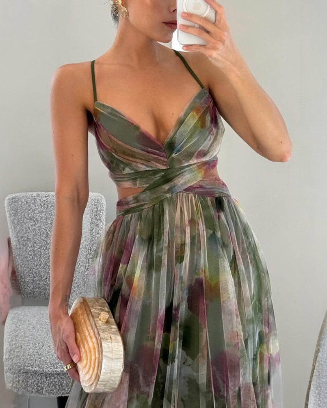 AURE Vestido Maxi Floral Estampado 7