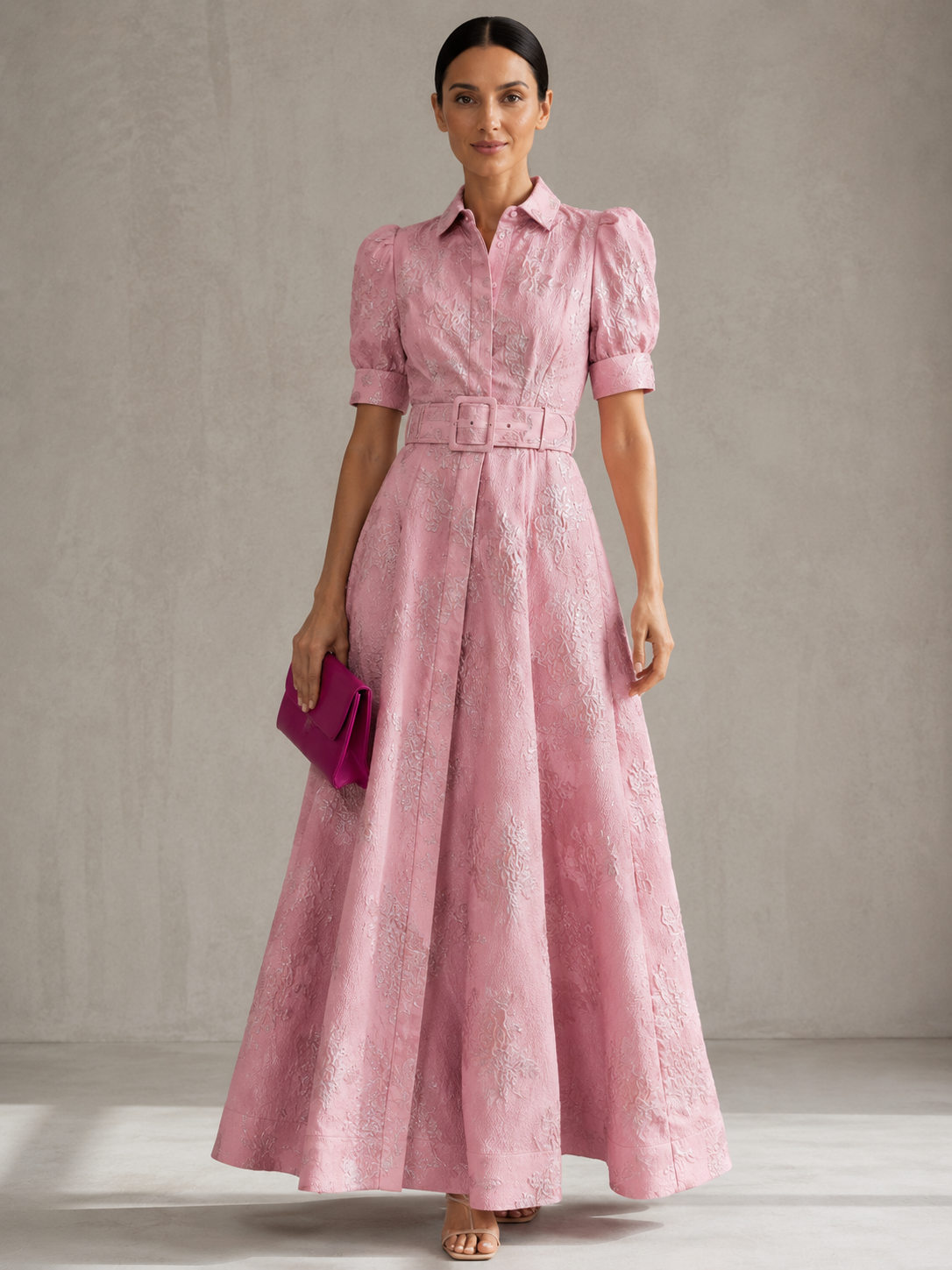 AURE Vestido Corto Mangas Abullonadas 1