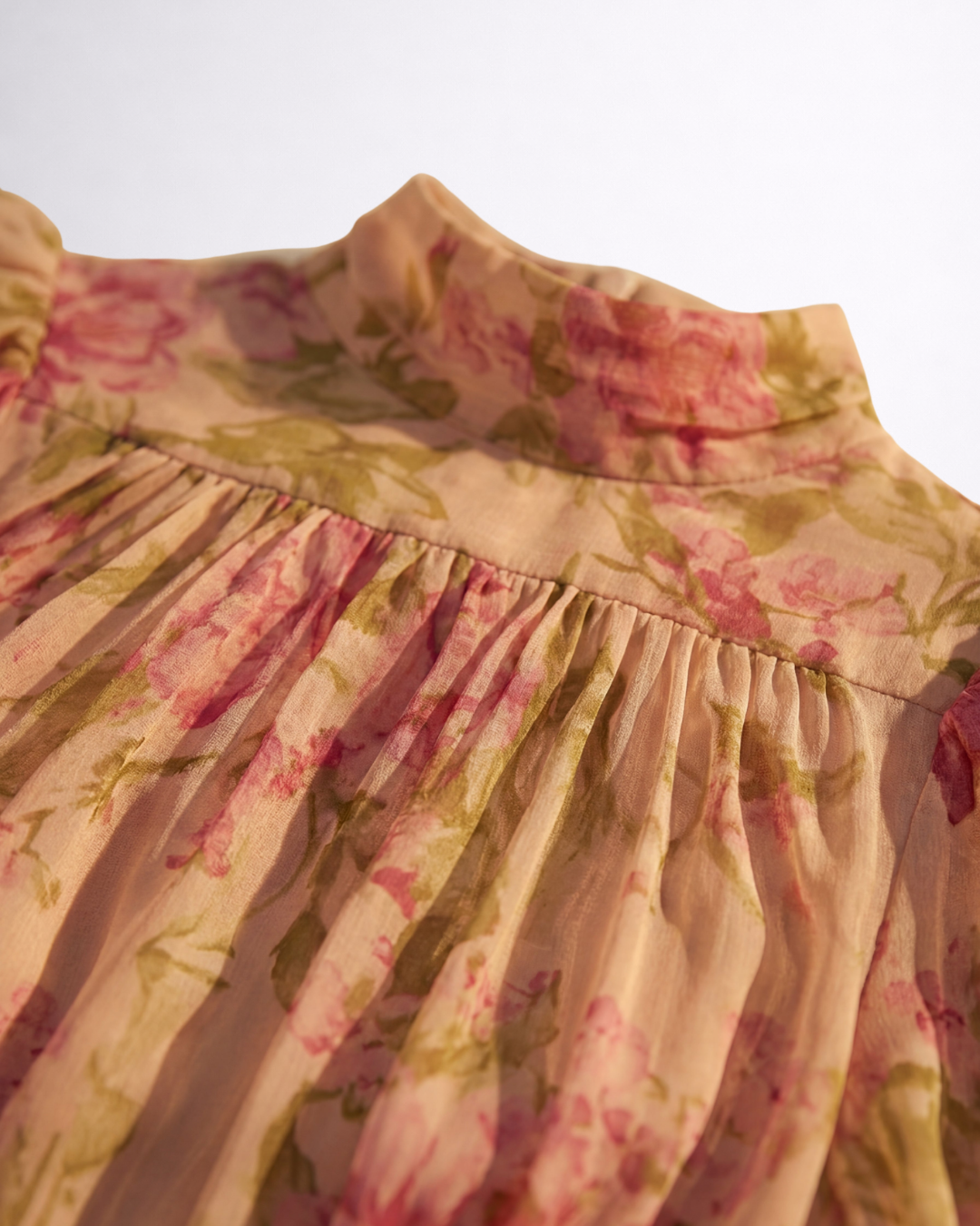 AURE Vestido Largo Floral de Gasa 4