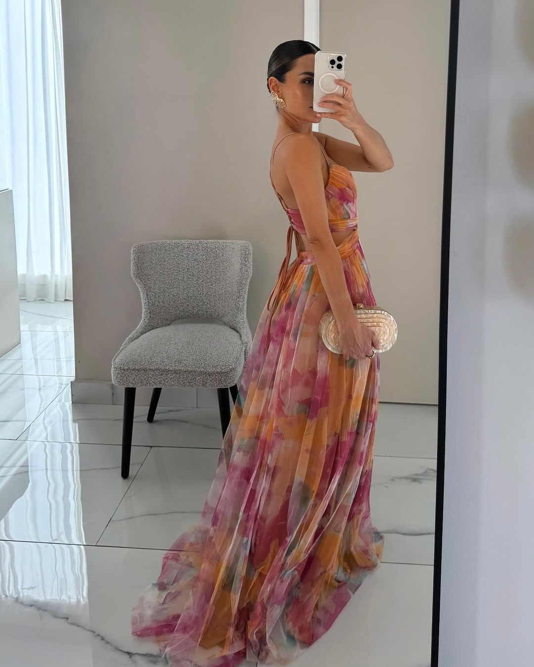 AURE Vestido Maxi Floral Estampado 5