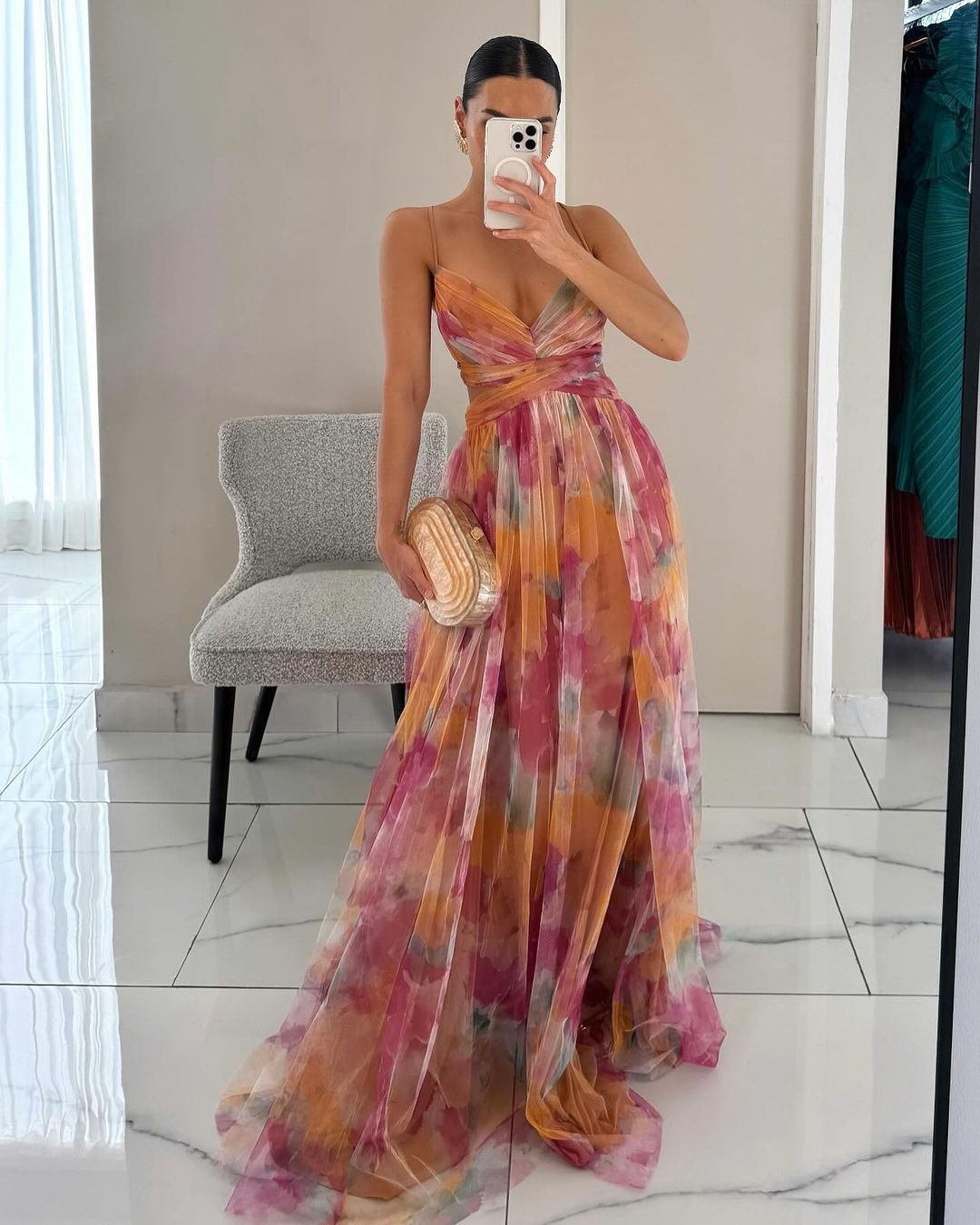 AURE Vestido Maxi Floral Estampado 3
