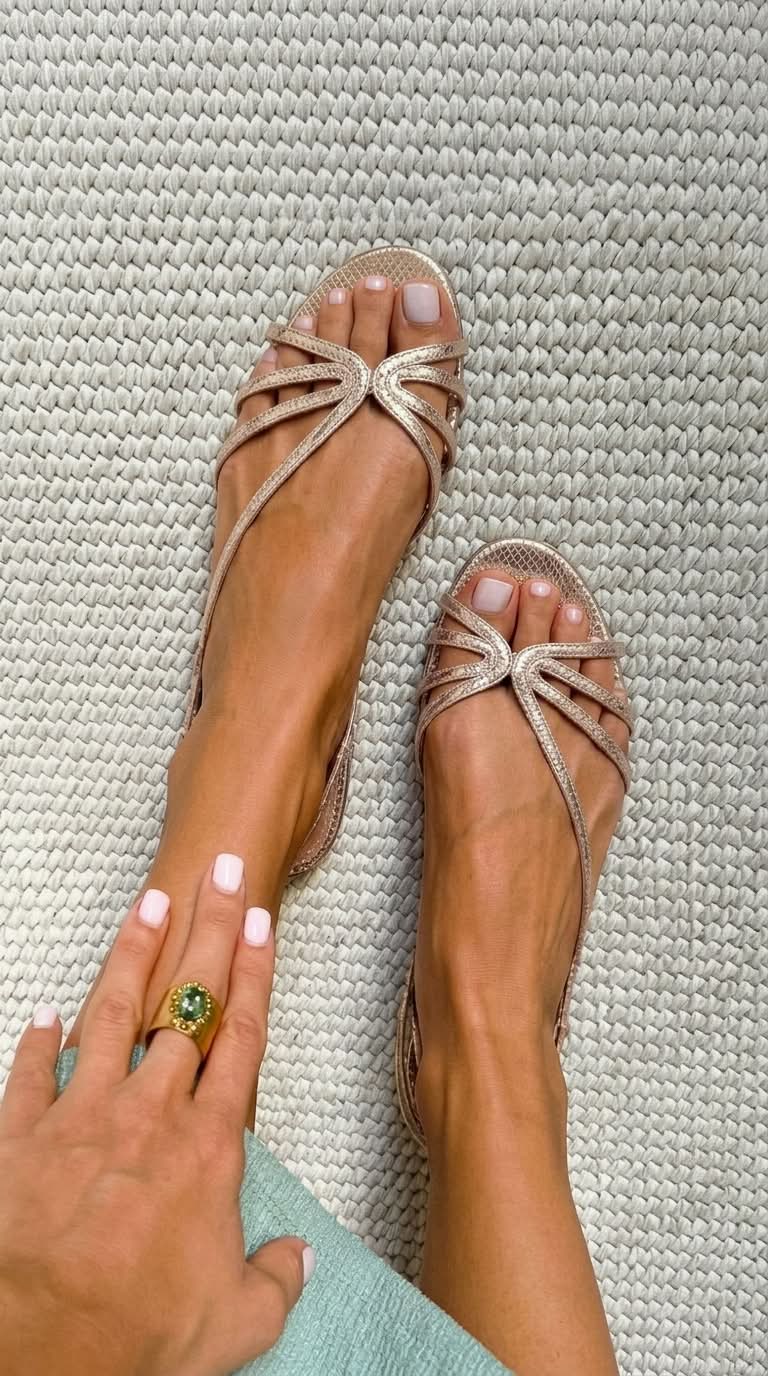 AURE | Sandalias Doradas Camille