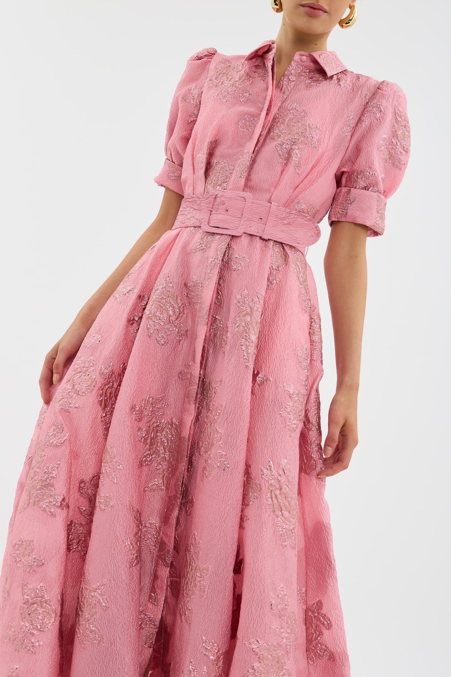 AURE Vestido Corto Mangas Abullonadas 5