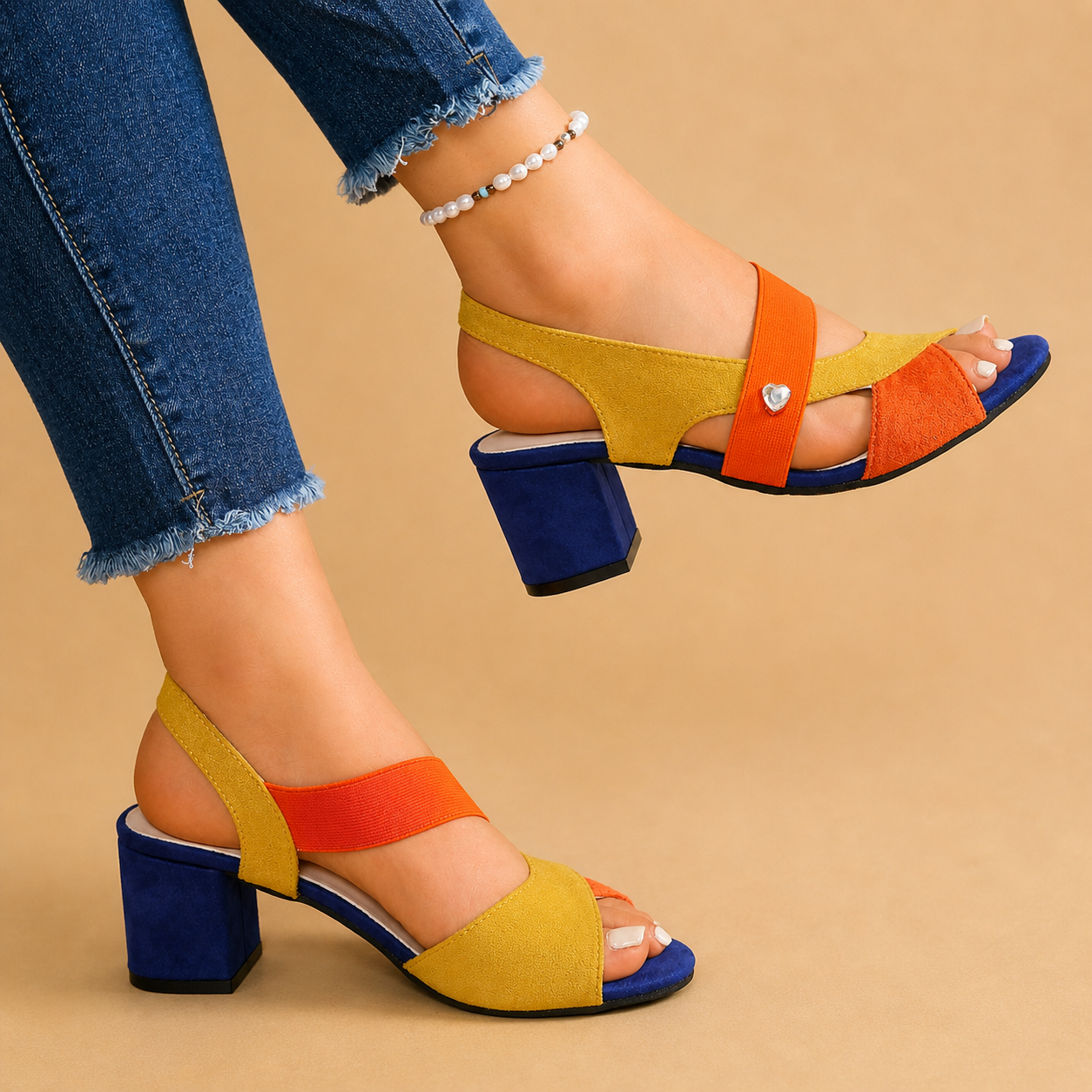Elara™ | Tacones Cómodos con Tiras Cruzadas