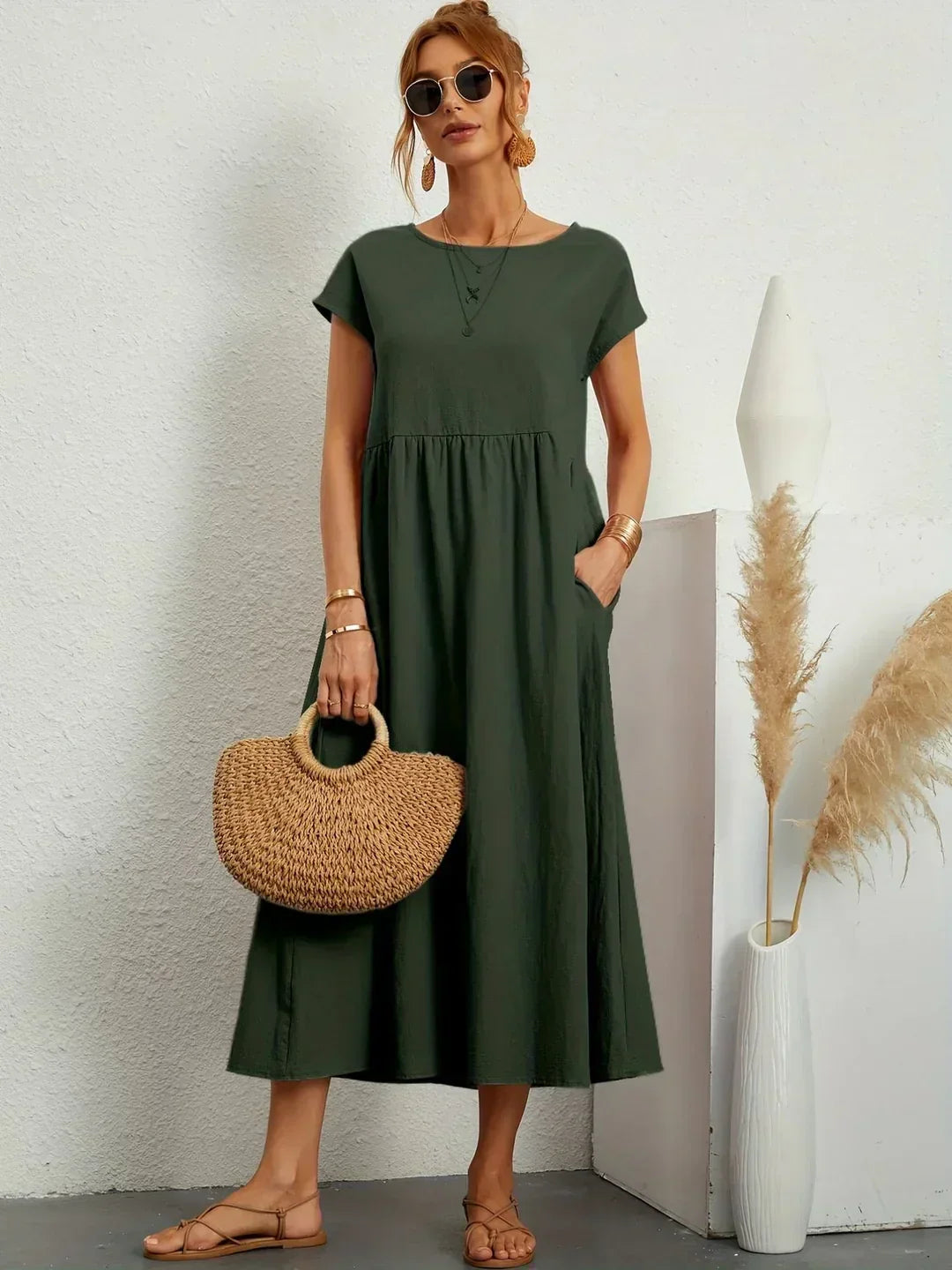 AURE Vestido Midi Fluido 4