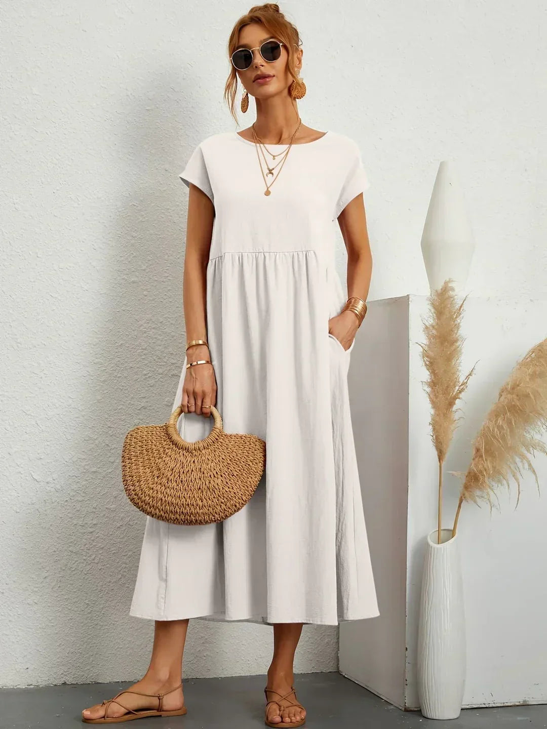 AURE Vestido Midi Fluido 2