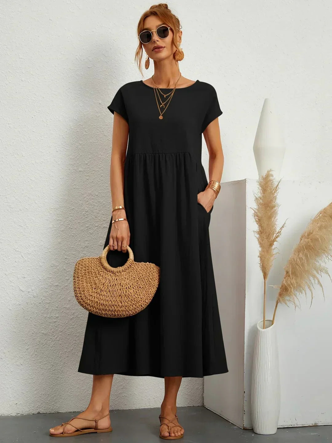 AURE Vestido Midi Fluido 5