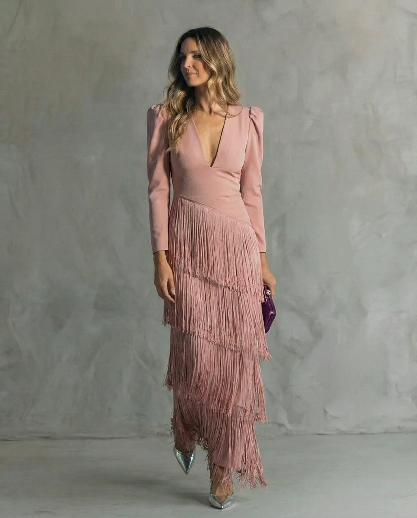 AURE Vestido Mangas de Flecos 7