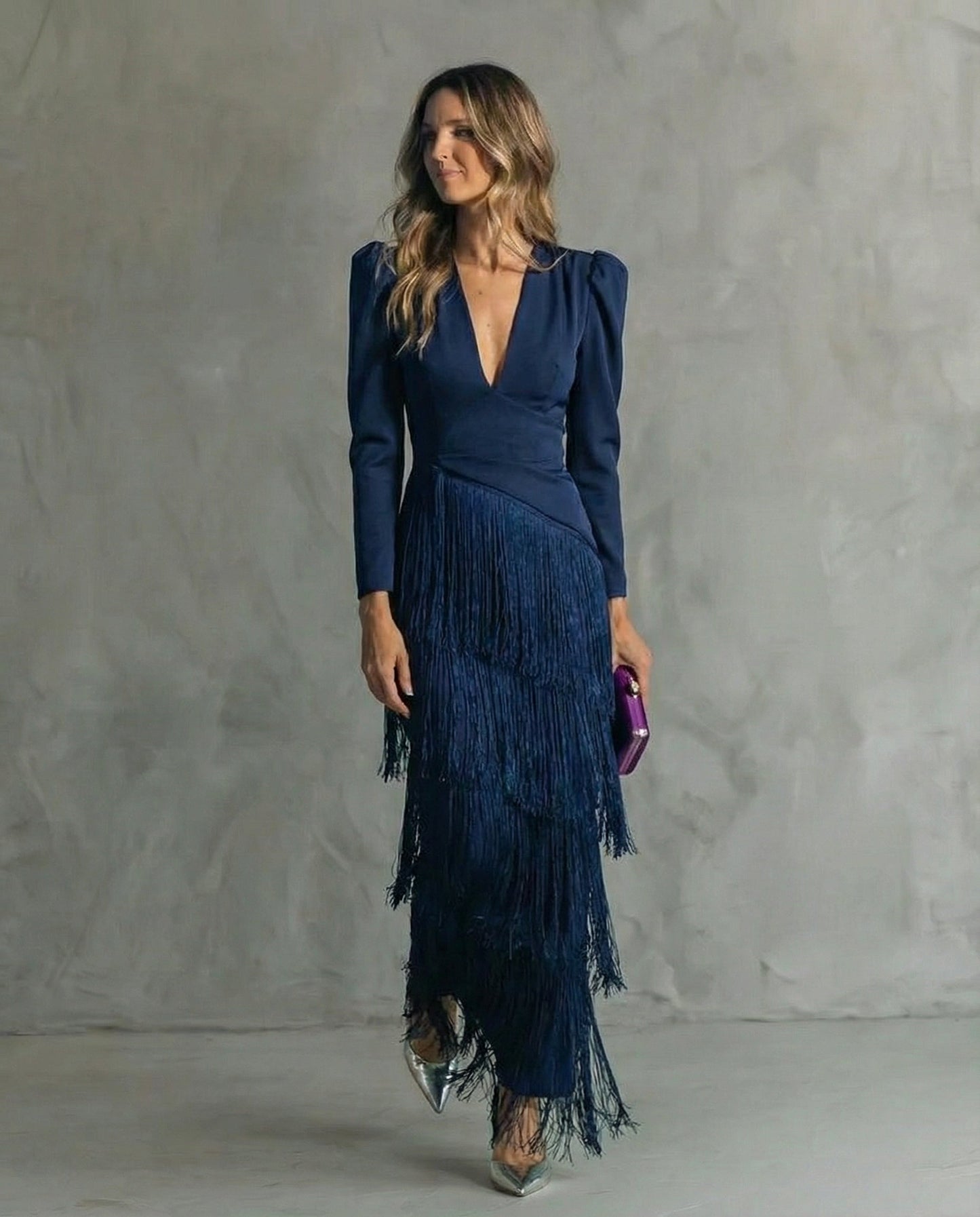 AURE Vestido Mangas de Flecos 6