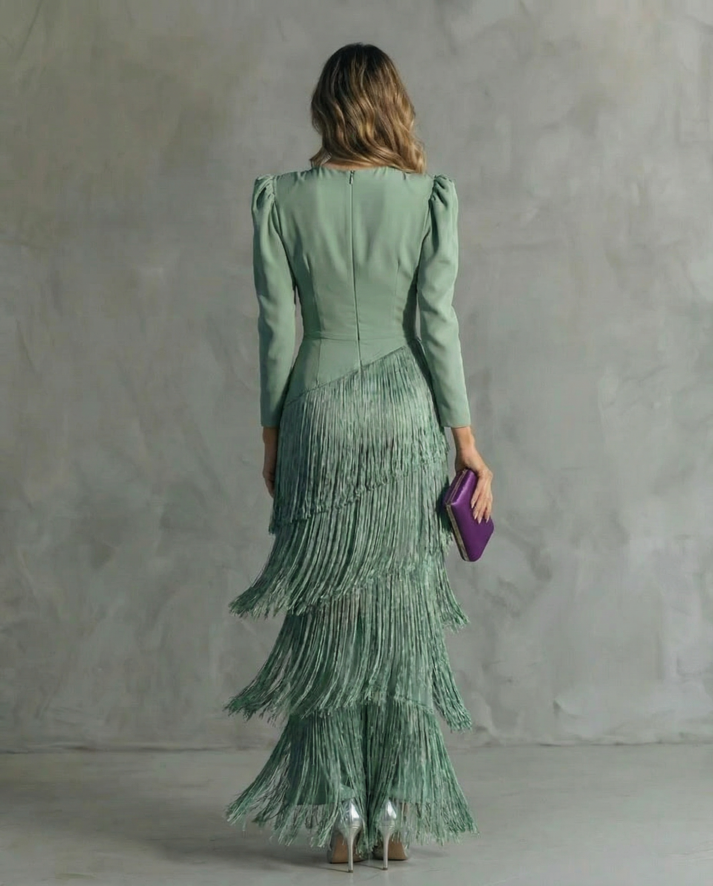 AURE Vestido Mangas de Flecos 5