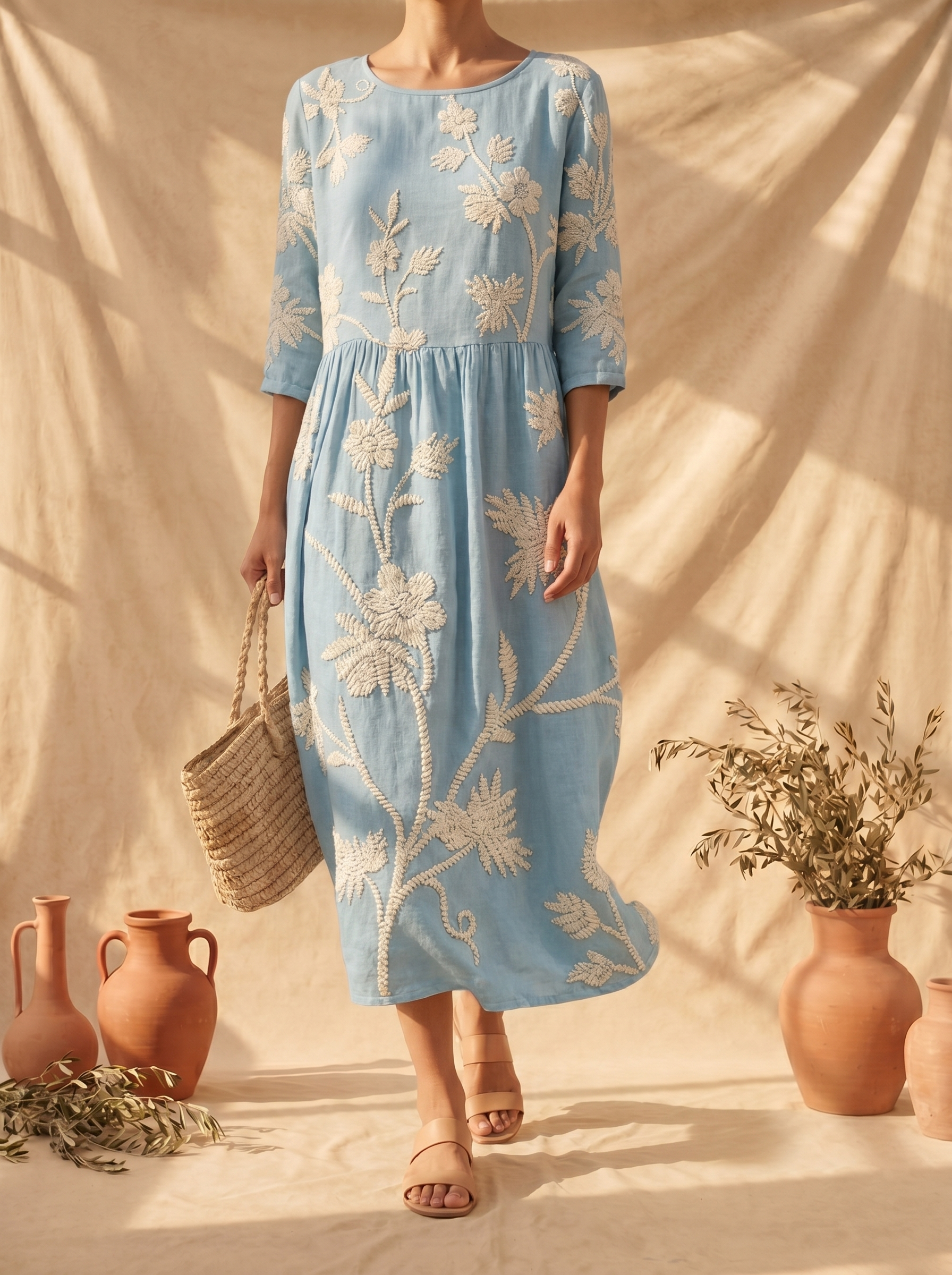 AURE Vestido Vintage Bordado 1