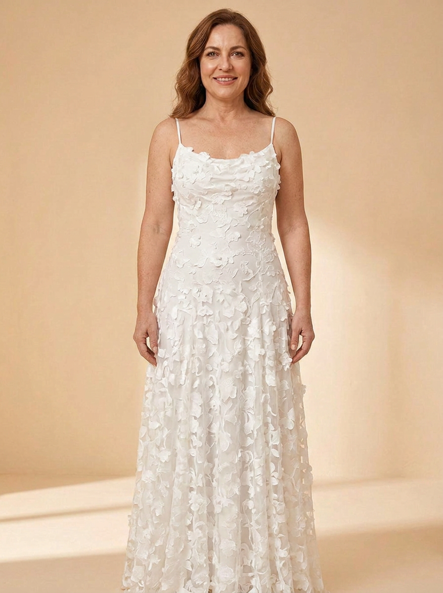 AURE Vestido Elegante Blanco - frontal