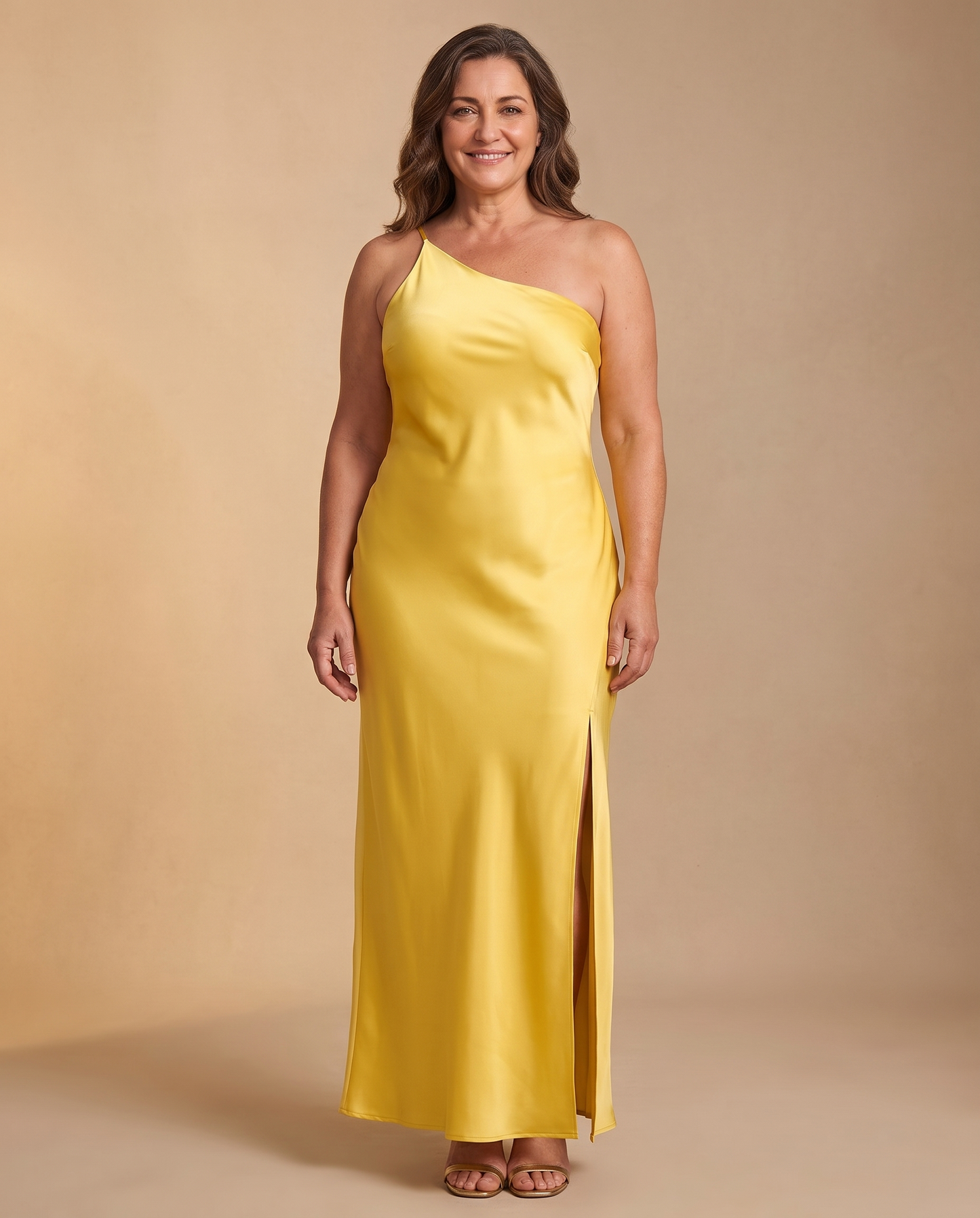 Vestido Largo de Espalda Abierta - Amarillo