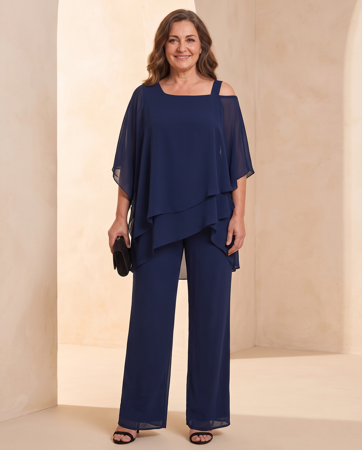Martina | Conjunto blusa y pantalon - Azul marino
