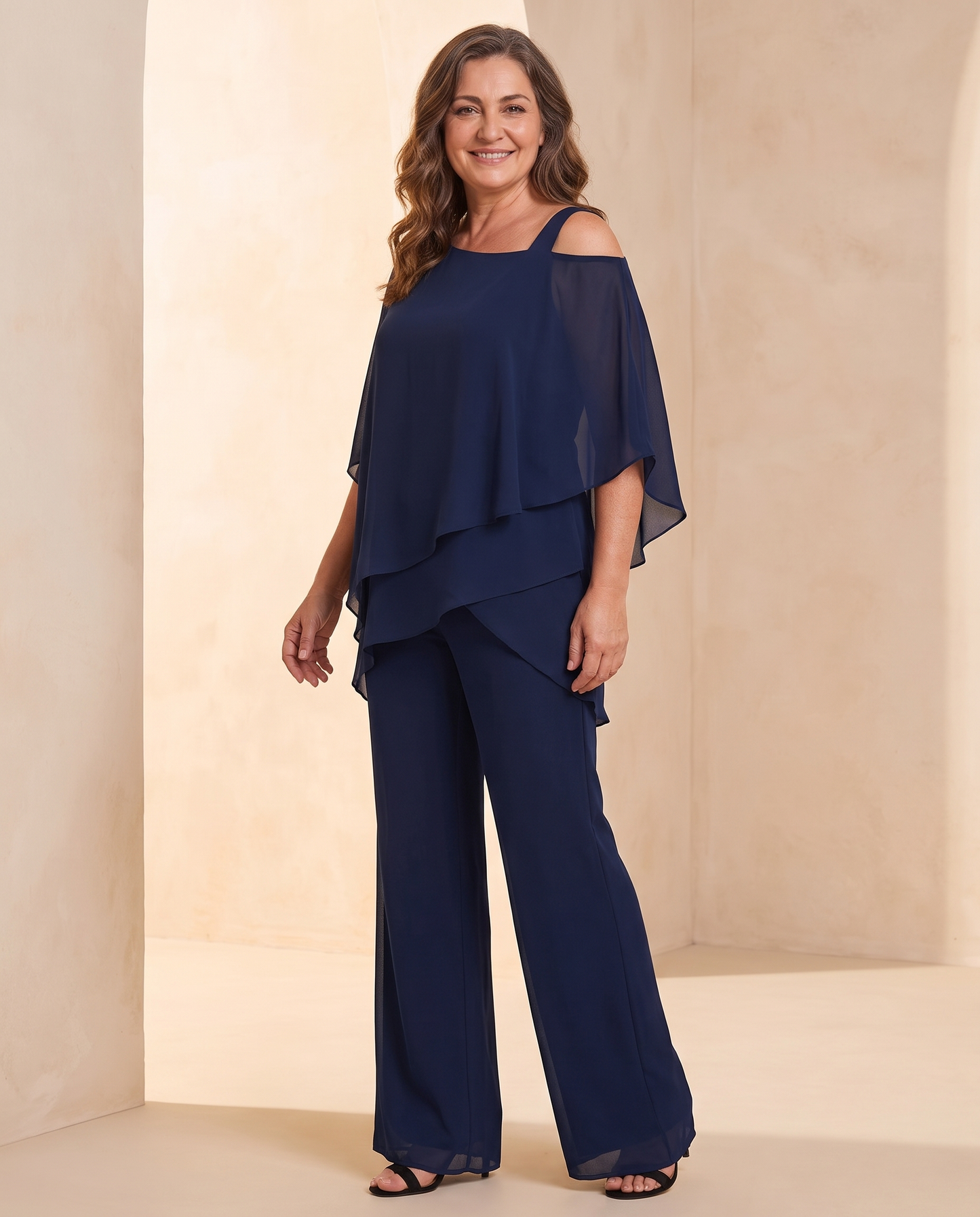 Martina | Conjunto blusa y pantalon - Azul marino
