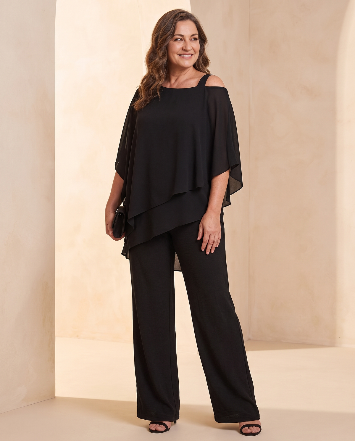 Martina | Conjunto blusa y pantalon - Negro