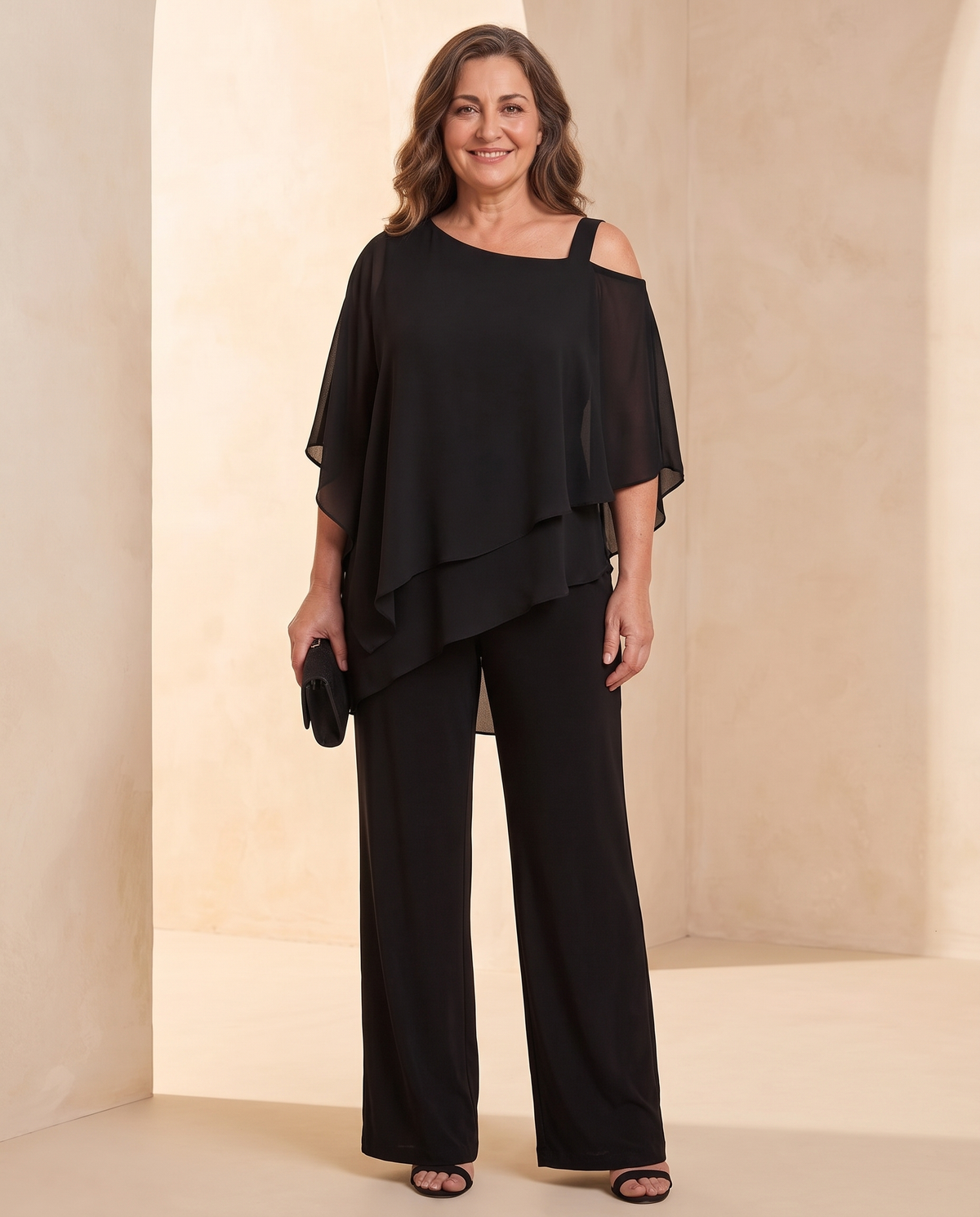 Martina | Conjunto blusa y pantalon - Negro