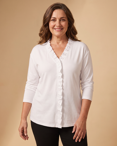Indie | Blusa con volantes y cuello en V