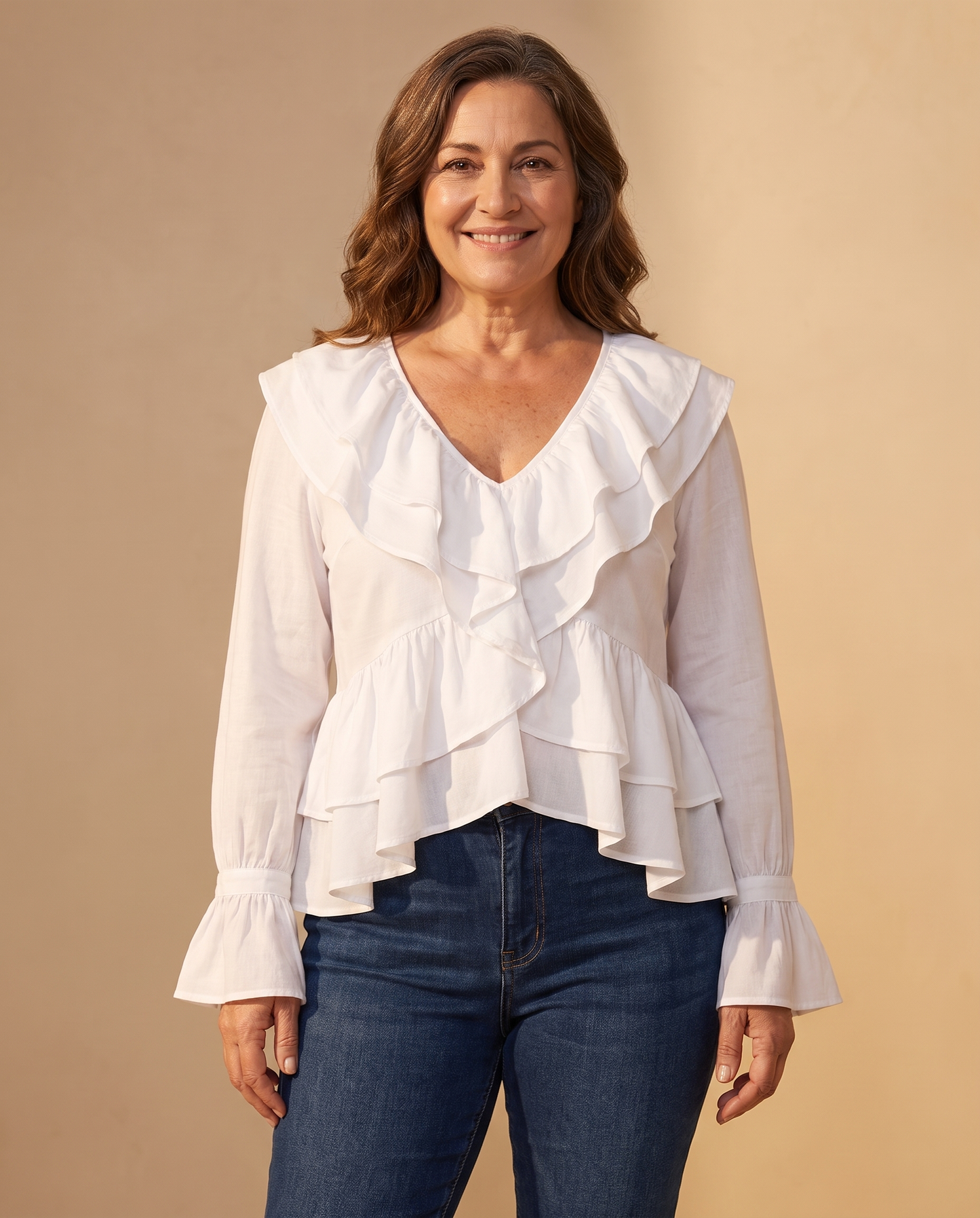 Sienna| Blusa Asimétrica con Volantes - Blanco