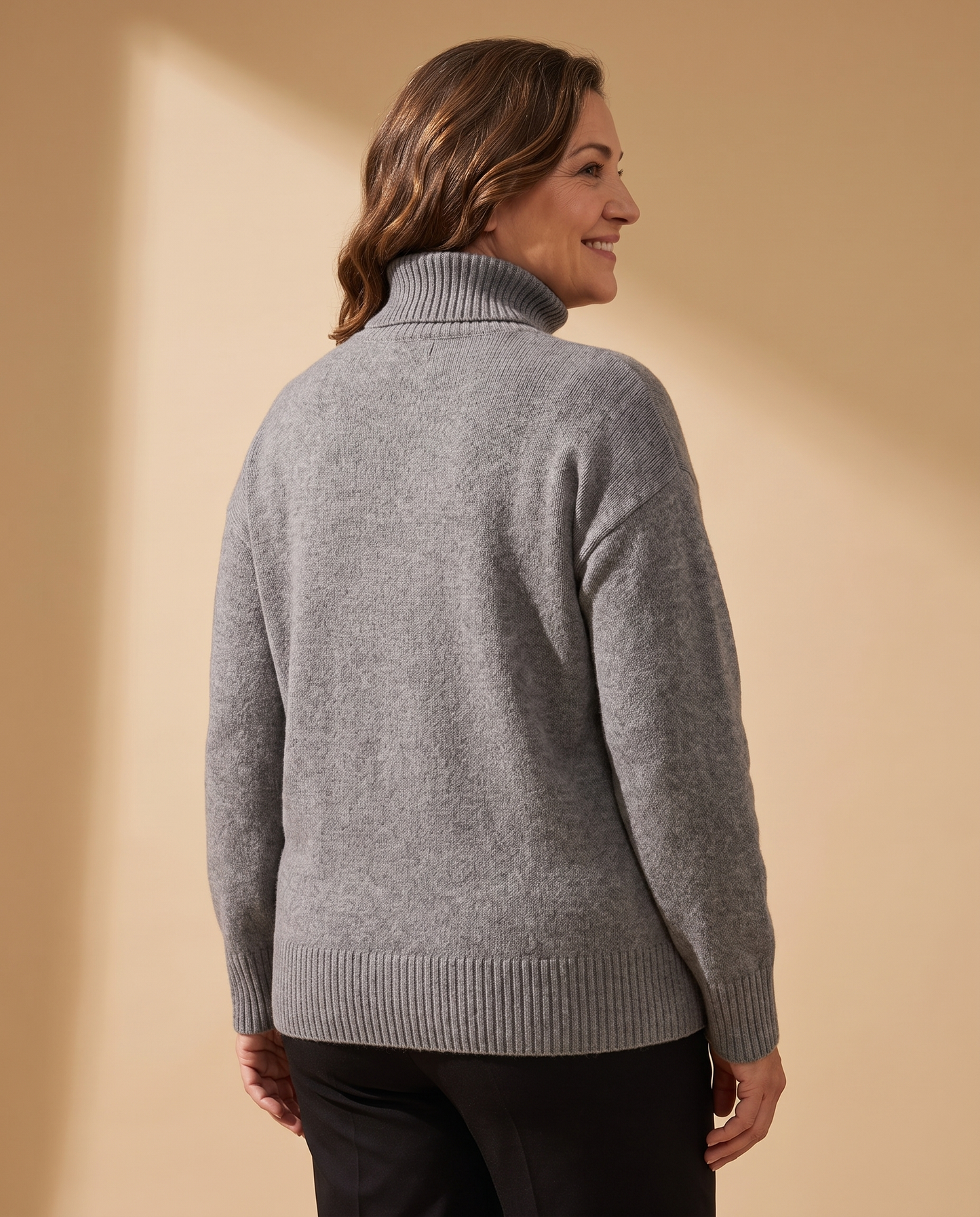 Suéter Cuello Alto Suave - Gris 2