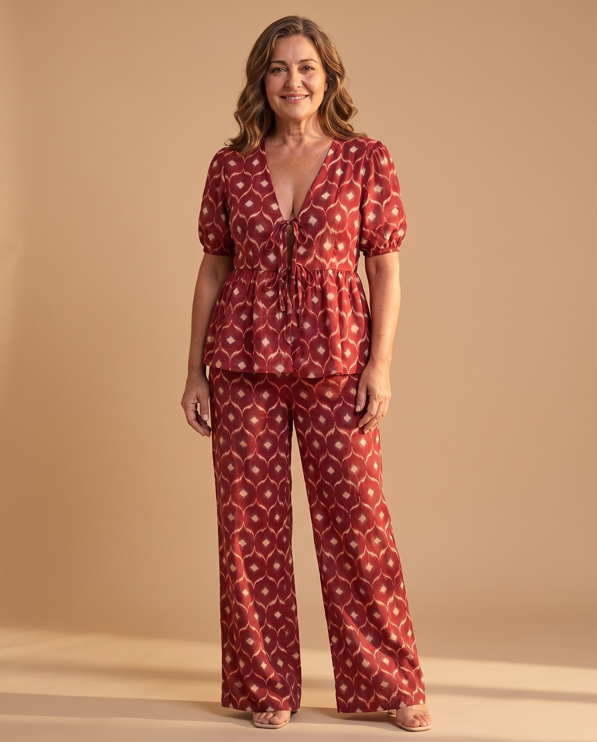 Leonor | Conjunto Casual Chic de Dos Piezas - Rojo