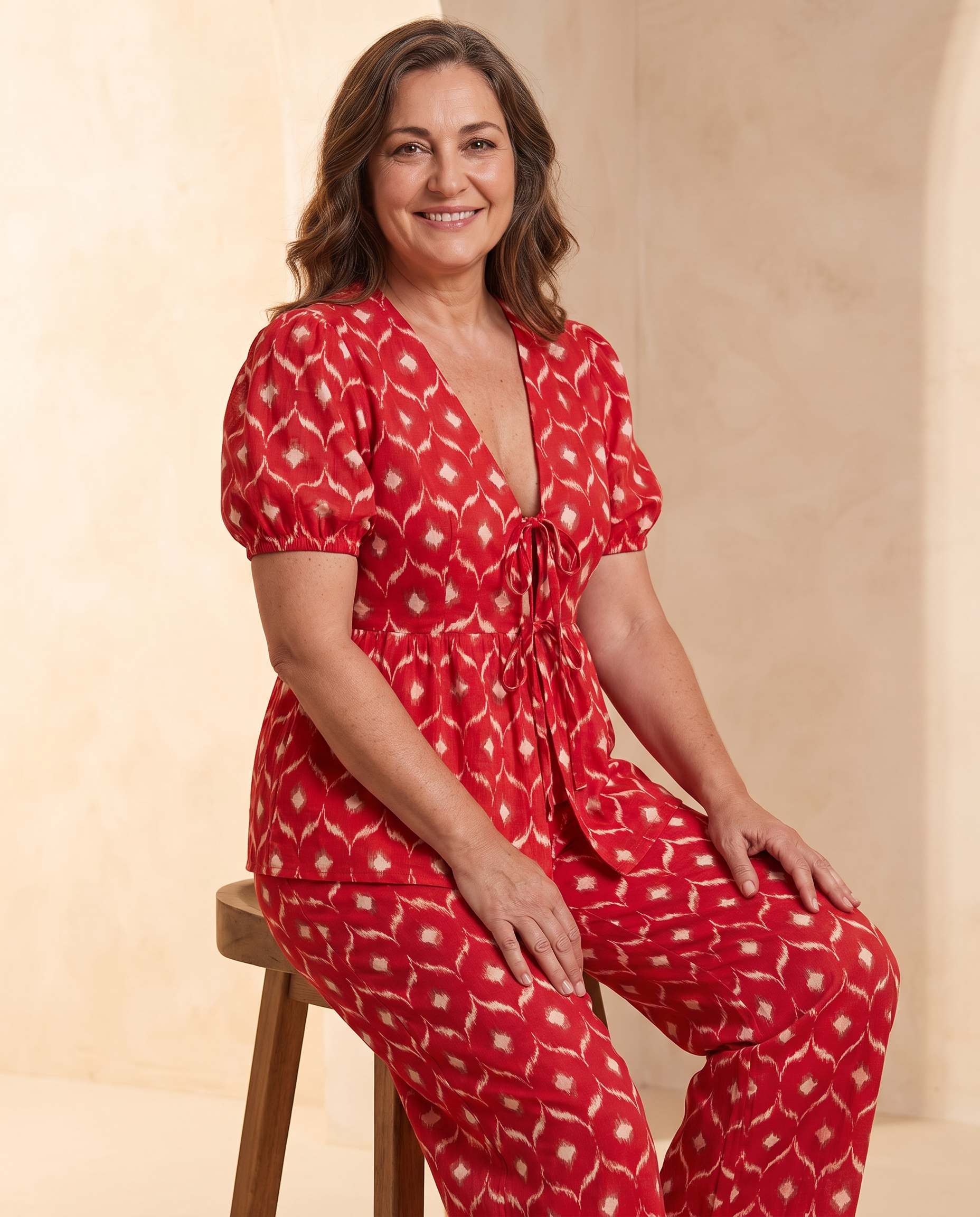 Leonor | Conjunto Casual Chic de Dos Piezas - Rojo 3