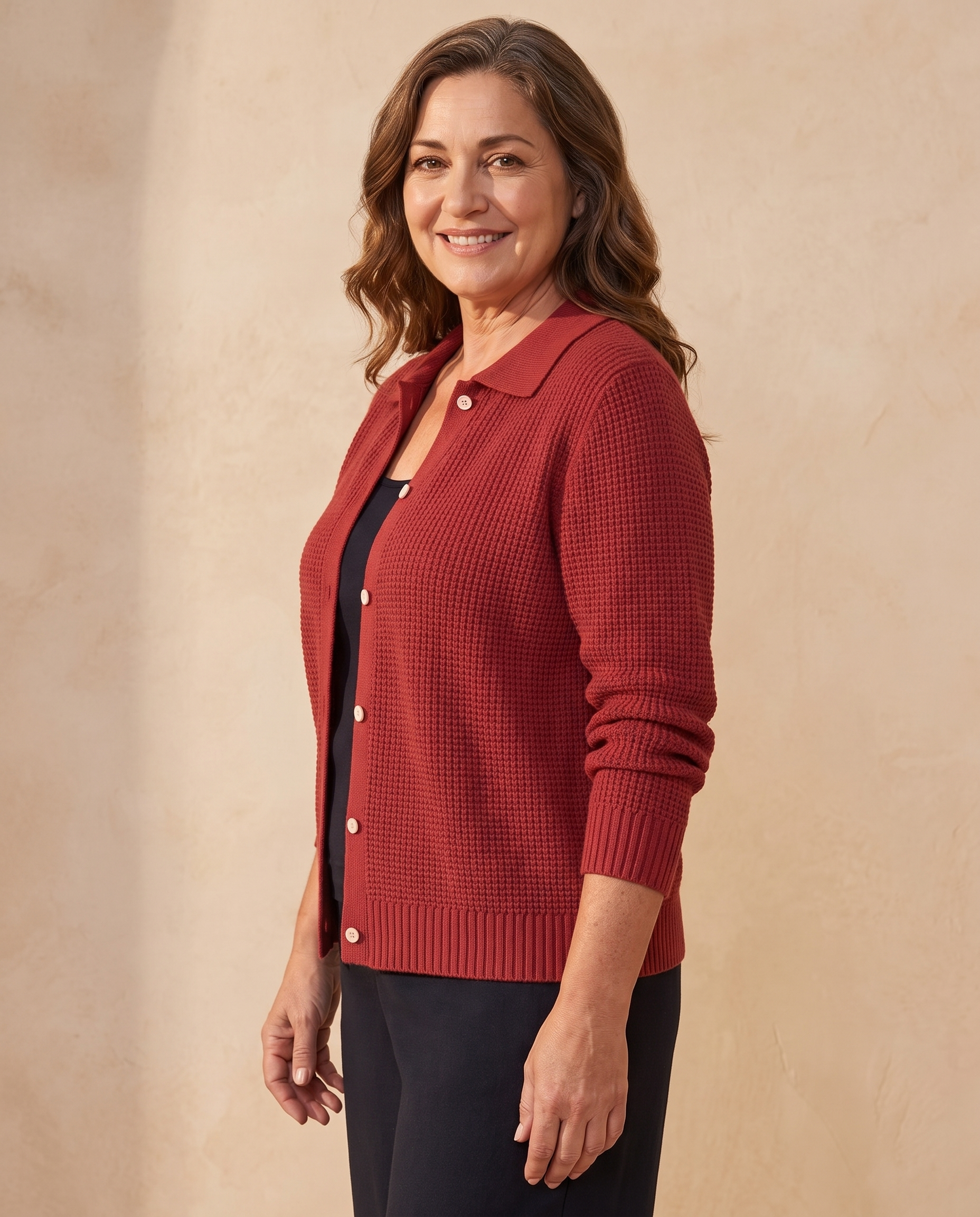 AURE Cardigan Clasico - Rojo 2