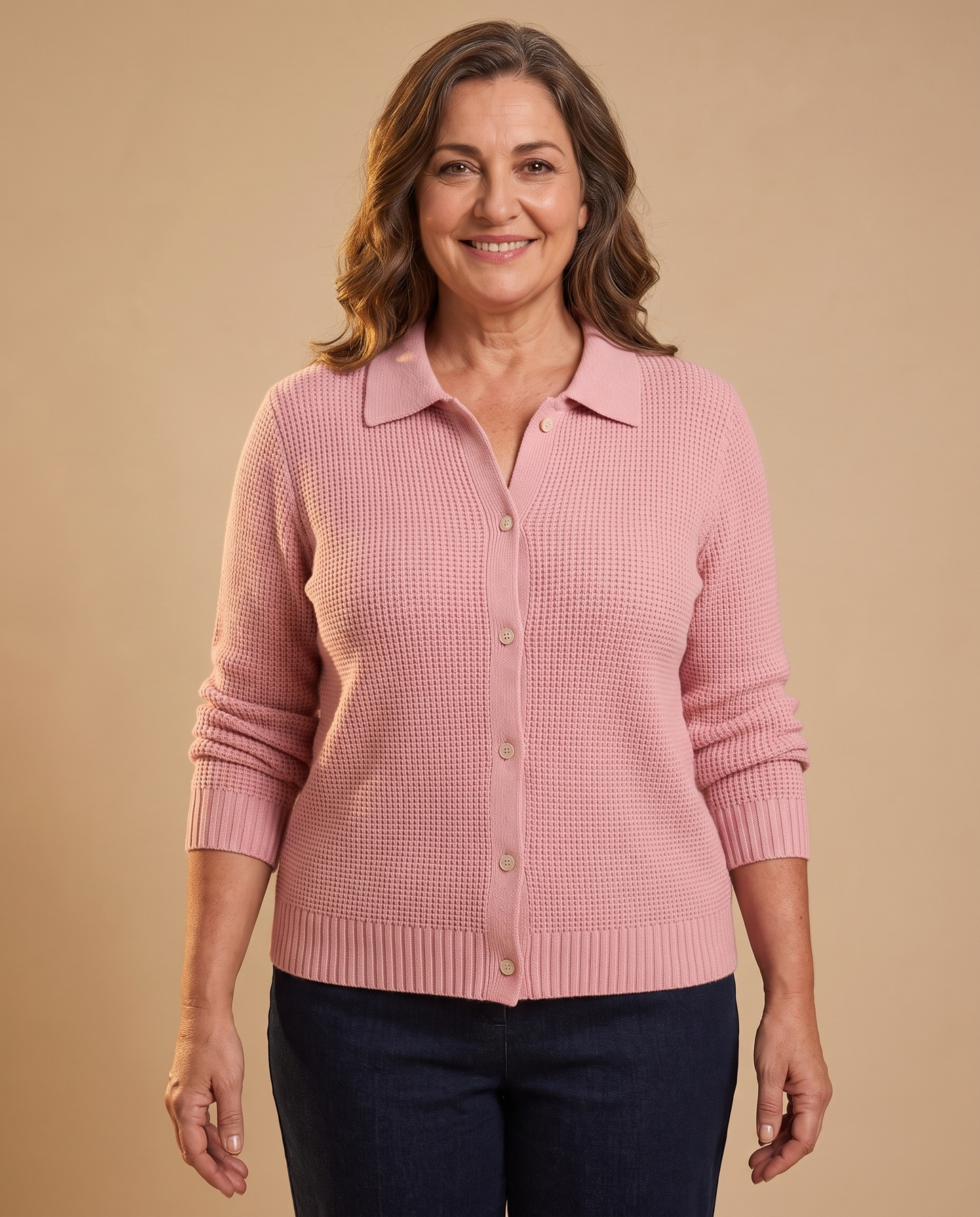 AURE Cardigan Clasico - Rosa