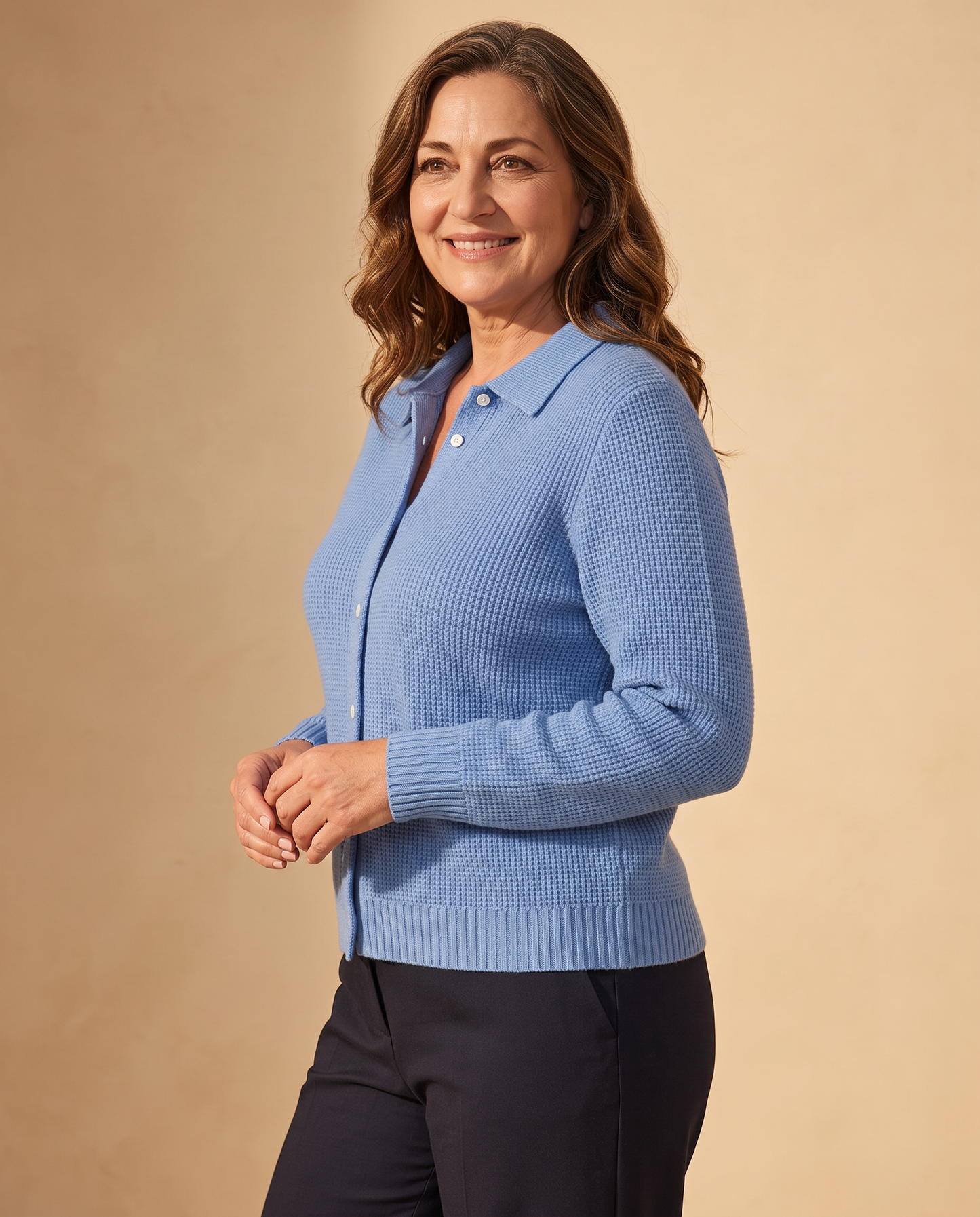 AURE Cardigan Clasico - Azul 2