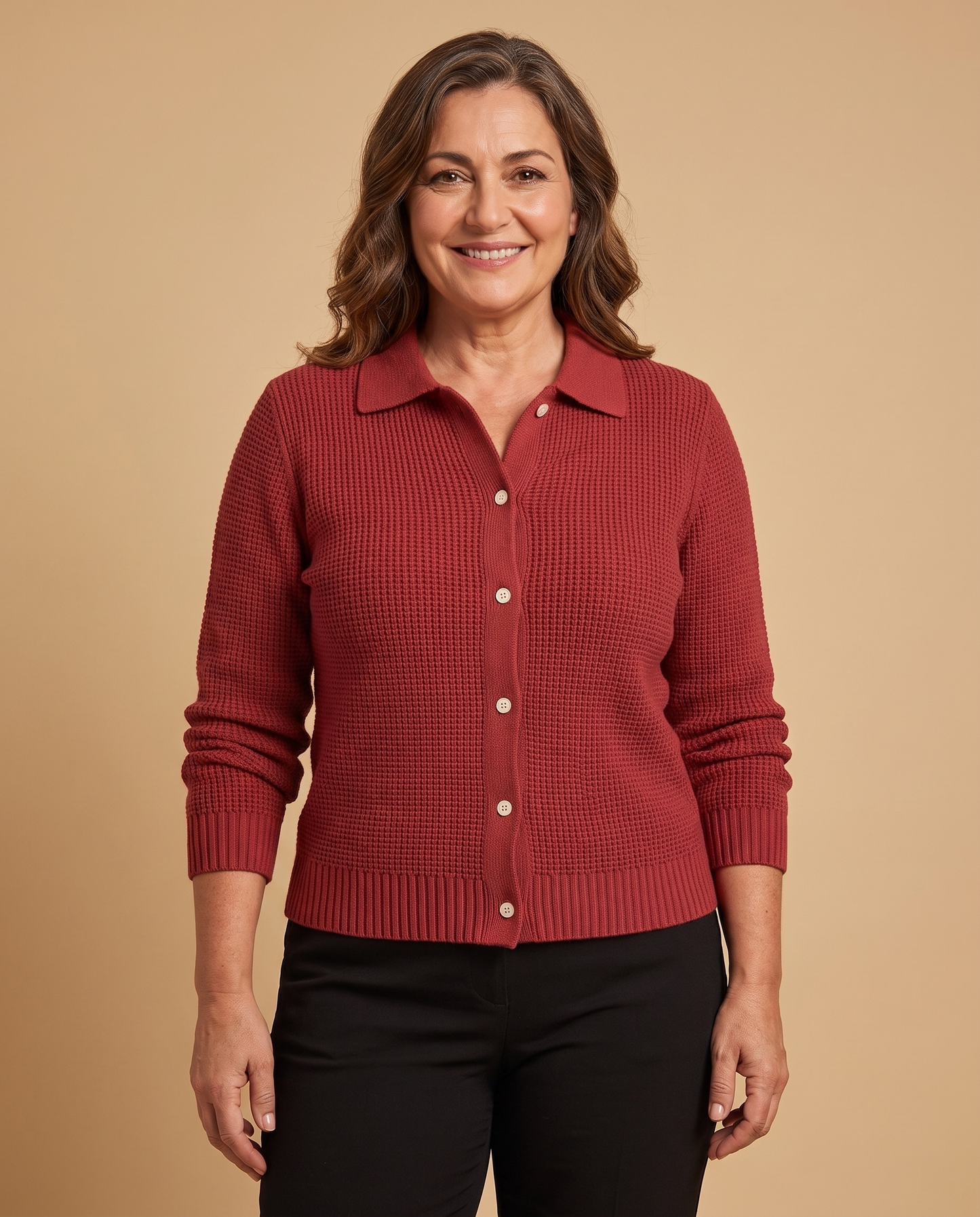 AURE Cardigan Clasico - Rojo