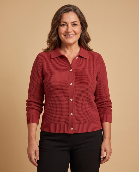 AURE Cardigan Clasico - Rojo