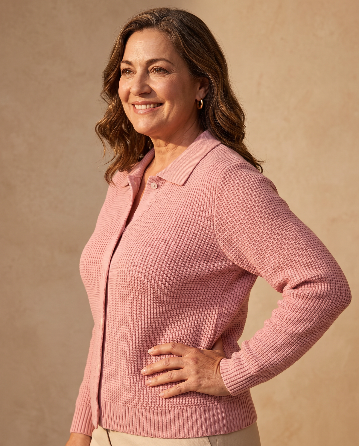 AURE Cardigan Clasico - Rosa 2