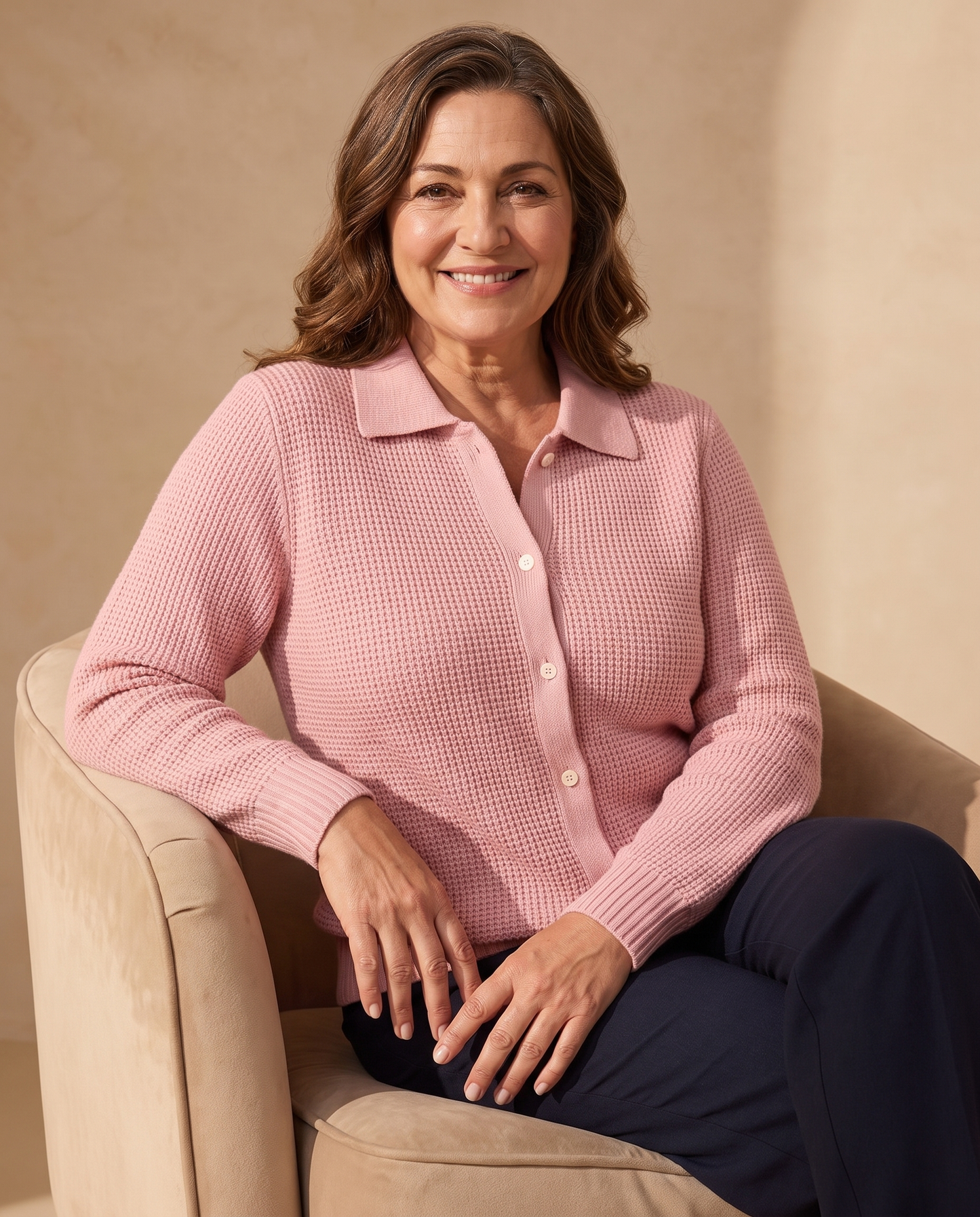 AURE Cardigan Clasico - Rosa 3