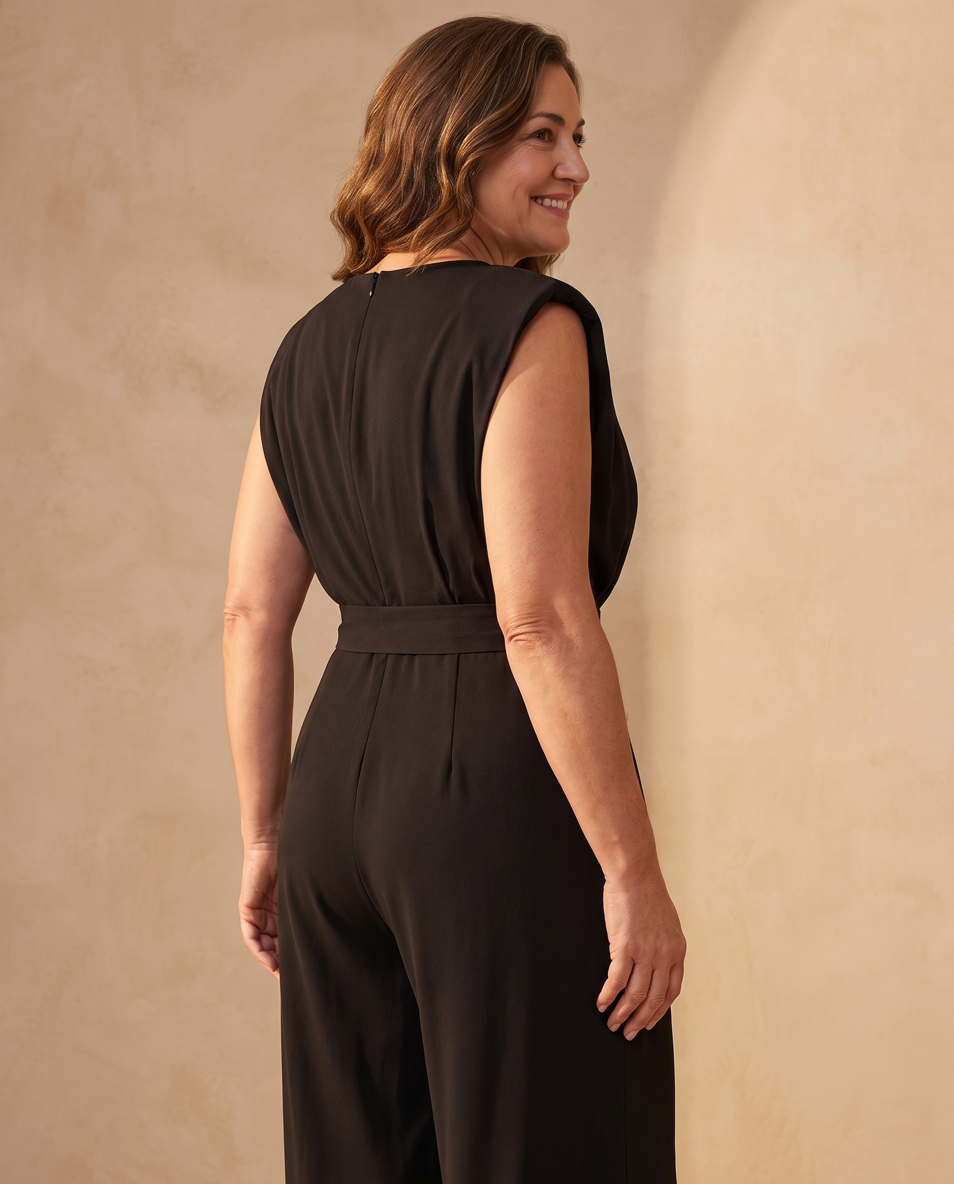 Aria | Mono con cintura elegante - Negro 2