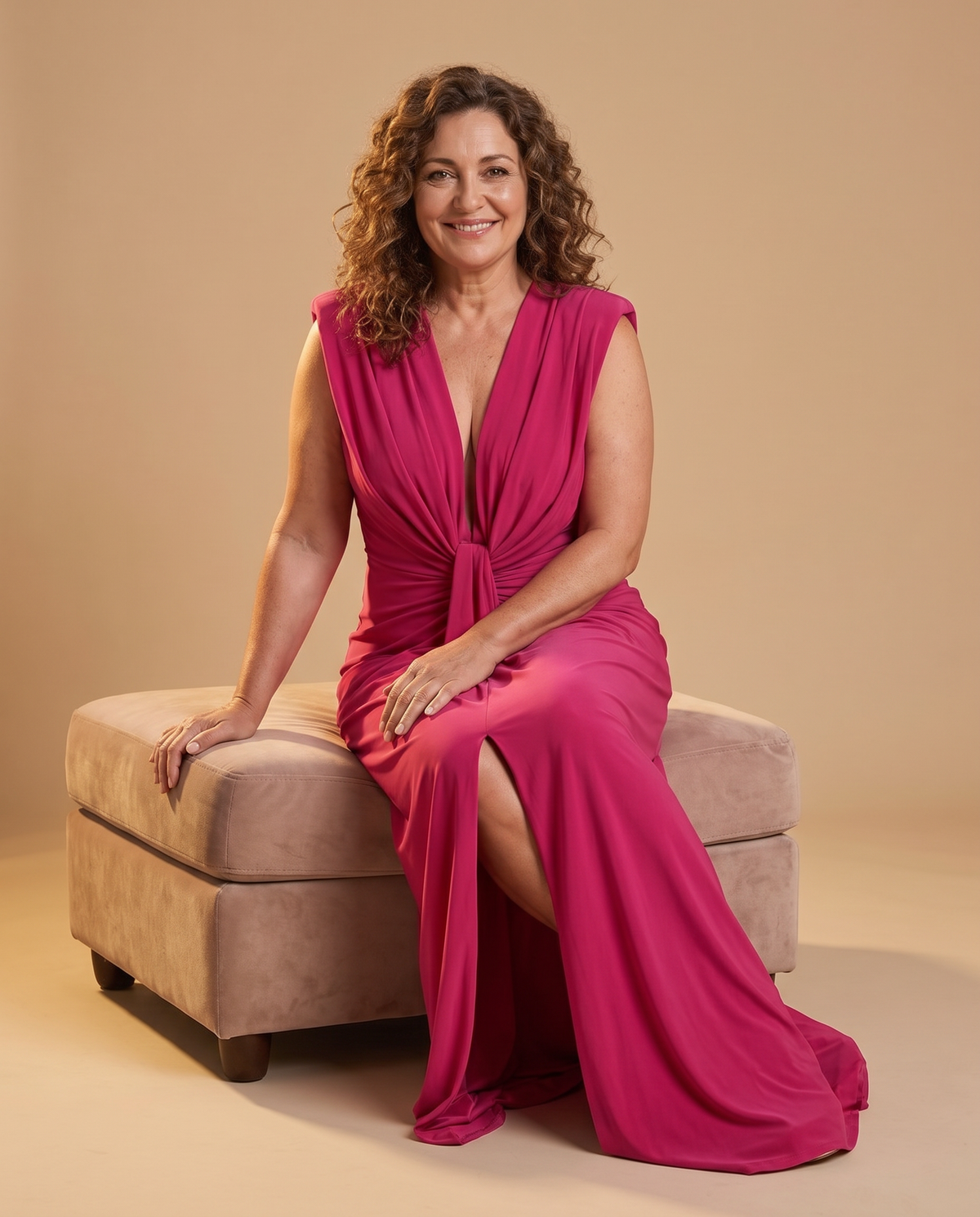 AURE | Vestido Drapé Ardiente - Fucsia 3