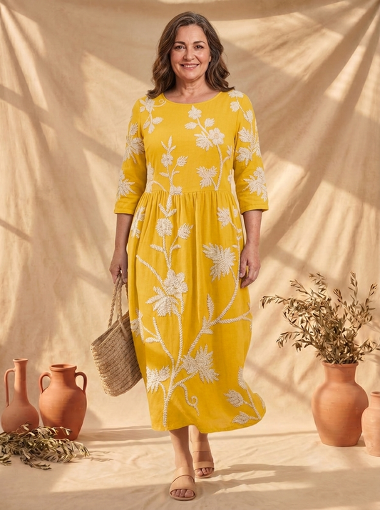 Vestido Vintage Bordado Amarillo avatar