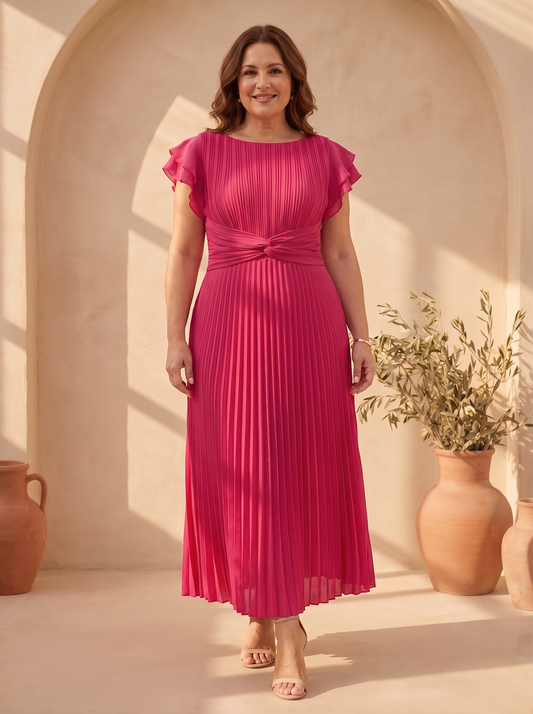 Vestido Maxi Plisado con Lazo - avatar AURE