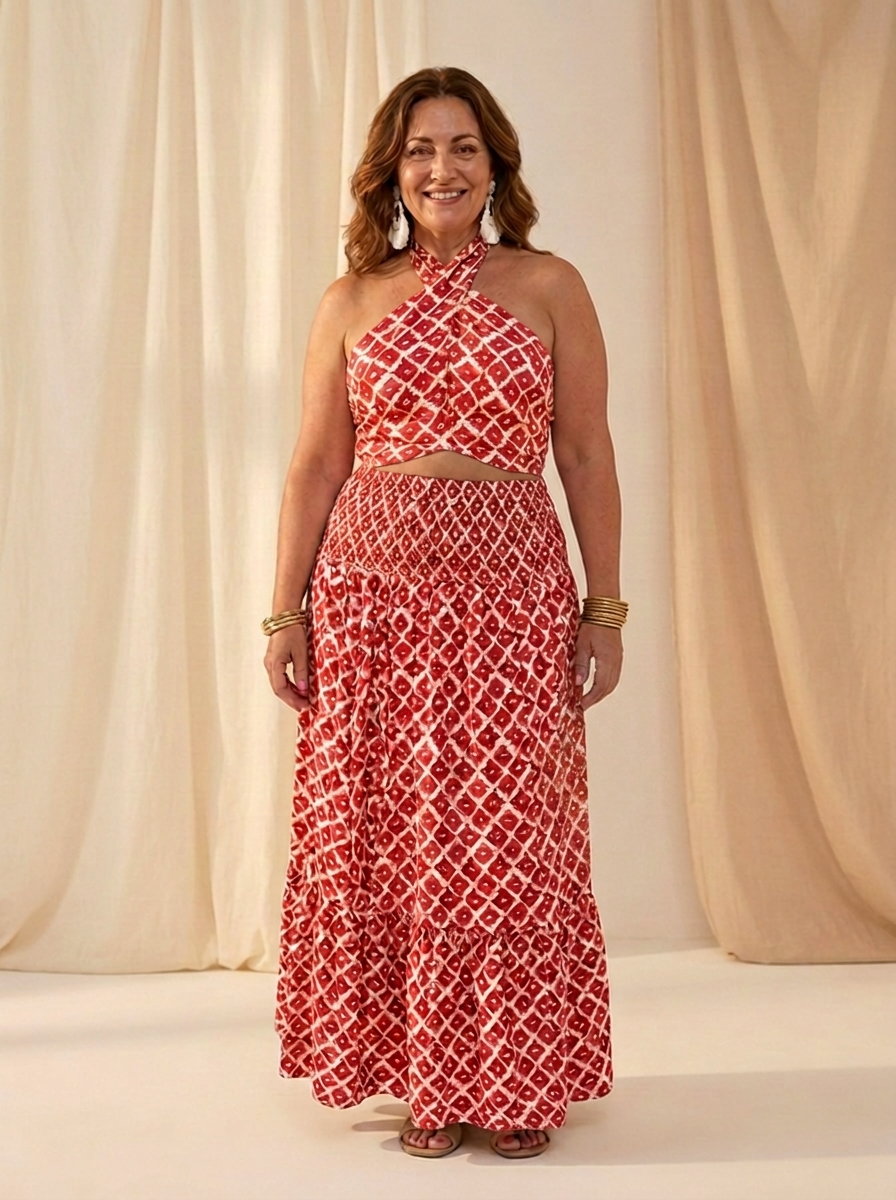 Elsa Rojo y Blanco pose 3/4