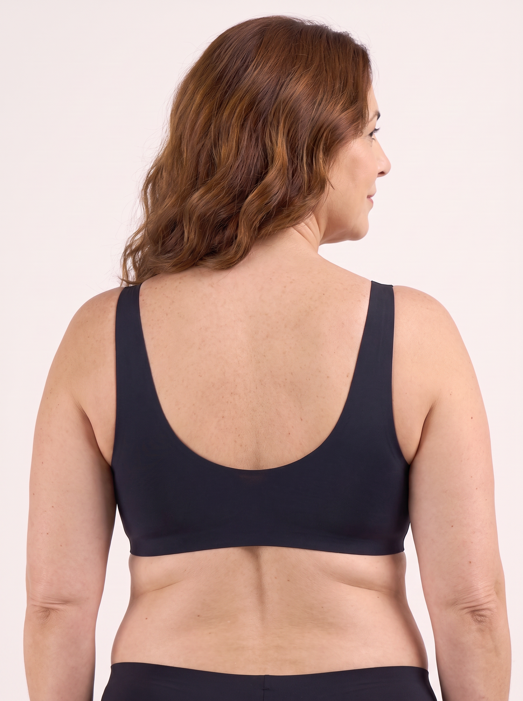 Sujetador push-up escote V negro - espalda