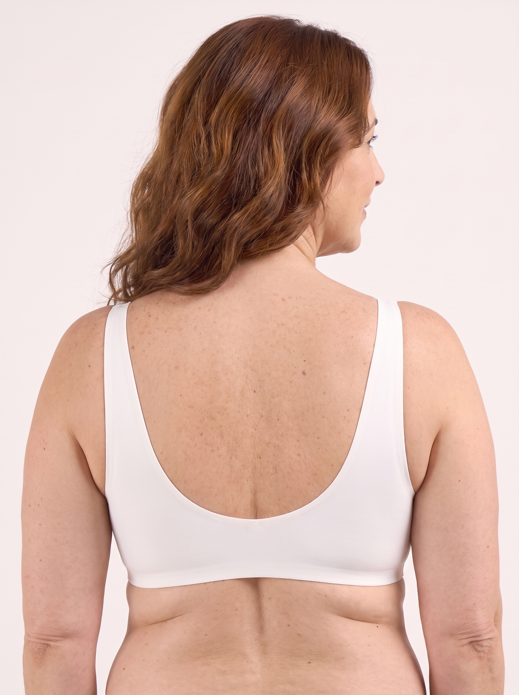 Sujetador push-up escote V blanco - espalda