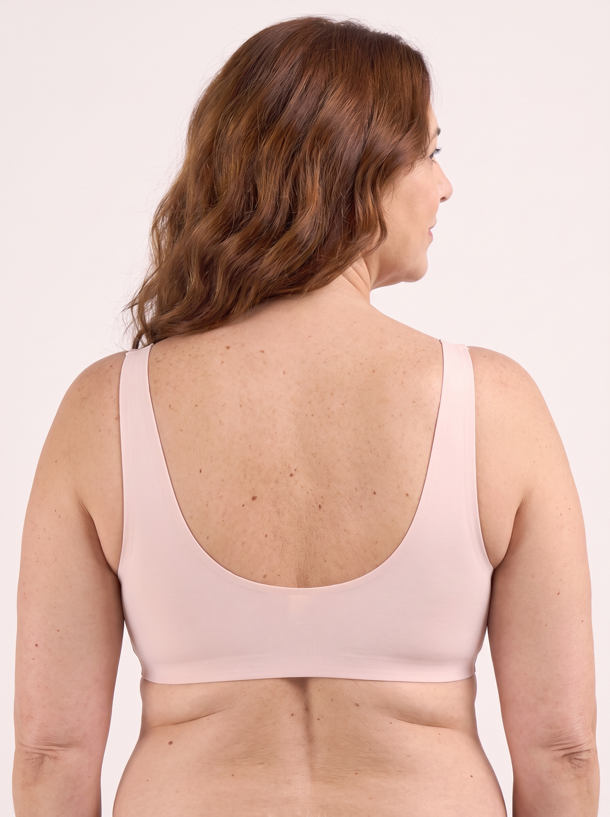 Sujetador push-up escote V rosa - espalda