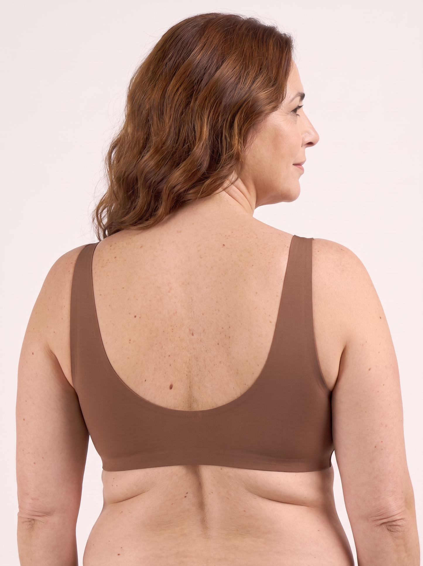 Sujetador push-up escote V café - espalda
