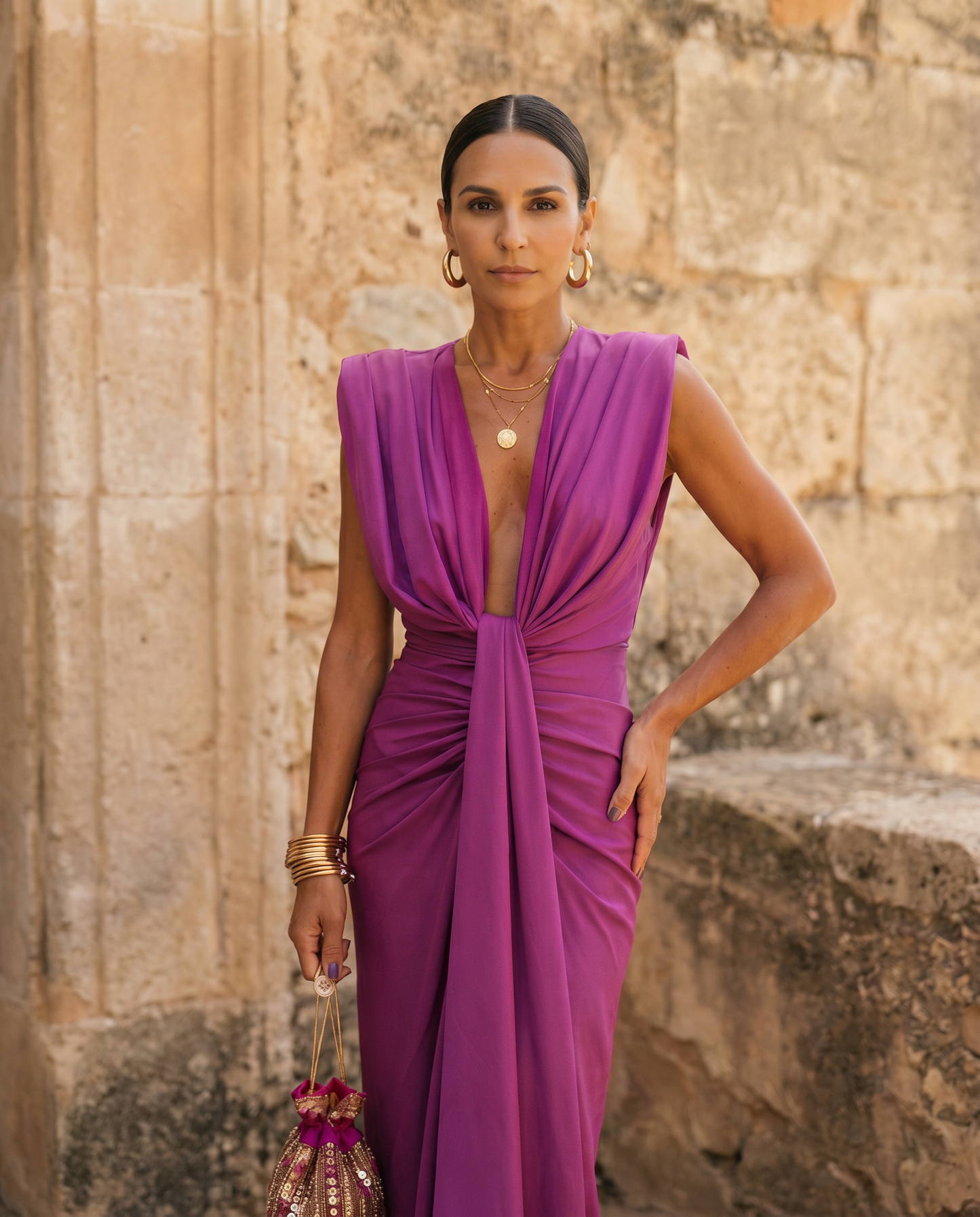 AURE | Vestido Drapé Ardiente